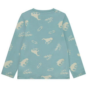 Camiseta de manga larga estampada de T-Rex niño 