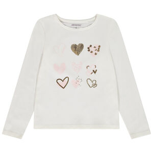 Camiseta de manga larga de lentejuelas para niña 