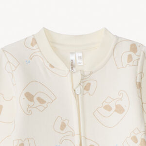 Pelele de terciopelo estampado de elefantes para bebé niño 