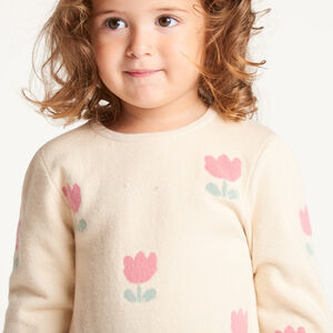 Ropa de punto jacquard de manga larga para niña bebé 
