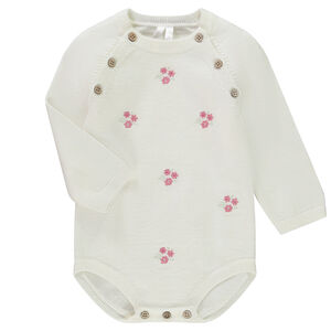 Pelele de manga larga de punto con estampado floral para bebé niña 