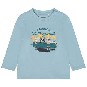 Camiseta de manga larga con estampado divertido para bebé niño 