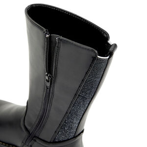 Botas de montar con tacón plateado para niña 