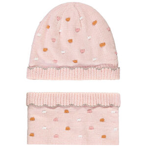 Conjunto de gorro y snood de punto para bebé niña  Main Conjunto de gorro y snood de punto para bebé niña