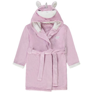 Robe de chambre à capuche licorne en sherpa pour fille 