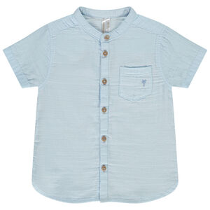 Camisa de manga corta con bordado de palmera para bebé niño 