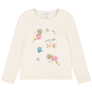 T-shirt manches longues en jersey print fantaisie pour fille Main T-shirt manches longues en jersey print fantaisie pour fille