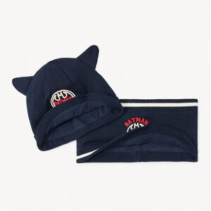 Conjunto gorro divertido y braga forrada fantasía Batman para bebé niño 