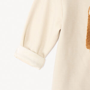 Sudadera de felpa con bordado loop de animal para bebé niño 