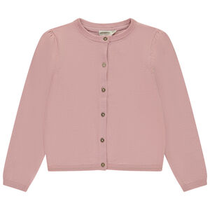 Chaleco de punto liso con botones brillantes para niña  Main Chaleco de punto liso con botones brillantes para niña