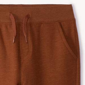 Pantalón jogging de felpa slub liso para niño 
