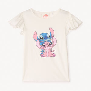 Camiseta de manga corta Stitch & Angel Disney para niña 