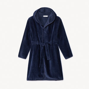 Peignoir éponge uni à capuche pour garçon 