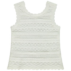 Camiseta de punto y crochet para bebé niña 