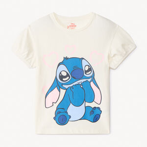 T-shirt manches courtes Stitch Disney pour fille Main T-shirt manches courtes Stitch Disney pour fille
