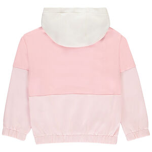 Sudadera oversize con capucha efecto color block niña 