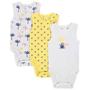 Lot de 3 bodies sans manches motifs fantaisie pour bébé garçon 