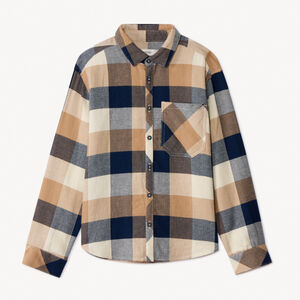 Camisa de manga larga a cuadros para niño 