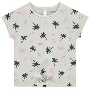 Camiseta manga corta estampado efecto anudado para bebé niña 