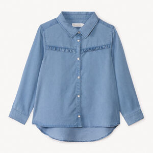 Camisa de manga larga con volantes para niña 