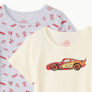 Lote de 2 camisetas interiores Cars Disney para niño 