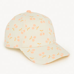 Gorra de twill con estampado de cerezas para niña bebé 