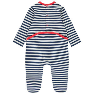 Pelele rayado Superman Warner para bebé niño con diferentes aperturas según la edad 