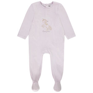 Pelele de terciopelo bordado unicornio para bebé niña Main Pelele de terciopelo bordado unicornio para bebé niña