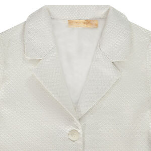 Veste courte de tailleur en jacquard et lurex pour fille 