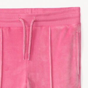 Conjunto de chaleco con capucha y pantalón de chándal de terciopelo para niña 