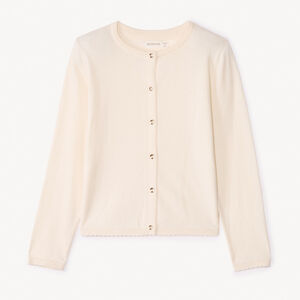 Chaleco de punto liso para niña 