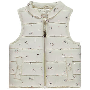 Chaleco acolchado sin mangas estampado para bebé niña 