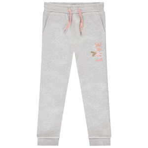 Pantalón jogging liso con print fantasía para niña 
