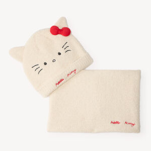 Ensemble bonnet et snood fille Hello Kitty 