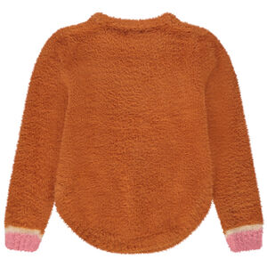 Jersey de punto jacquard con efecto de pelaje para niña 