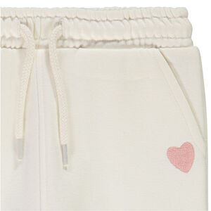 Jogging liso con bordado de corazón para bebé niña 