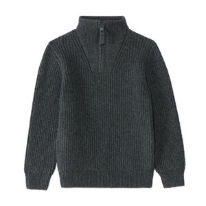 Sudadera con cremallera y cuello de camionero para niño 