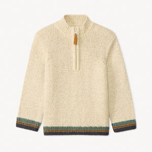 Pull camionneur en tricot effet neps pour bébé garçon 