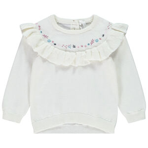 Jersey de bebé niña con volantes y bordado  Main Jersey de bebé niña con volantes y bordado