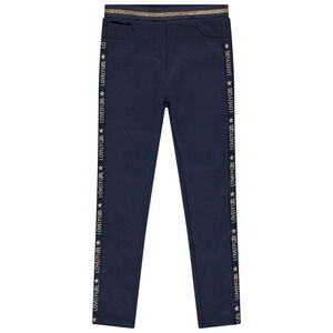 Jeggings de punto milano con bandas laterales niña 