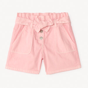 Pantalones cortos tipo paperbag de mezclilla para niña 