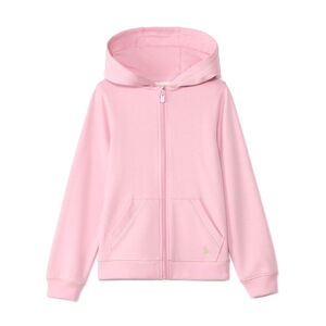 Chaleco con capucha de felpa bordado con corazón para niña  Main Chaleco con capucha de felpa bordado con corazón para niña