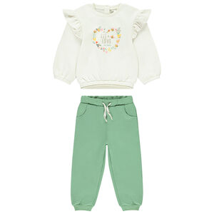 Conjunto de felpa con sudadera bordada para bebé niña  Main Conjunto de felpa con sudadera bordada para bebé niña