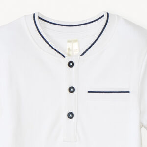 Polo de manga corta con cuello teddy para bebé niño 