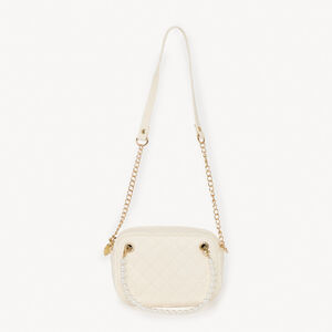 Sac bandoulière effet cuir matelassé à perles pour fille  Main Sac bandoulière effet cuir matelassé à perles pour fille