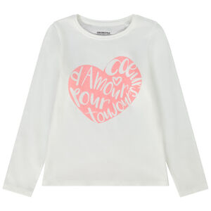 Camiseta de manga larga de punto con estampado fantasía para niña 