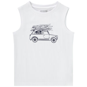 Camiseta sin mangas de jersey con estampado de coche niño 