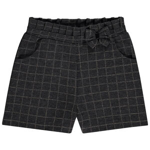 Short de cuadros con cintura elástica para niña 