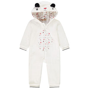 Sobrepijama en sherpa con capucha de osito y estampado navideño para bebé niño Main Sobrepijama en sherpa con capucha de osito y estampado navideño para bebé niño