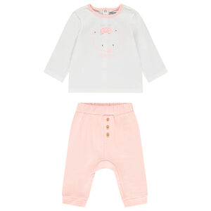 Conjunto de algodón con estampado de zorro para bebé niña 